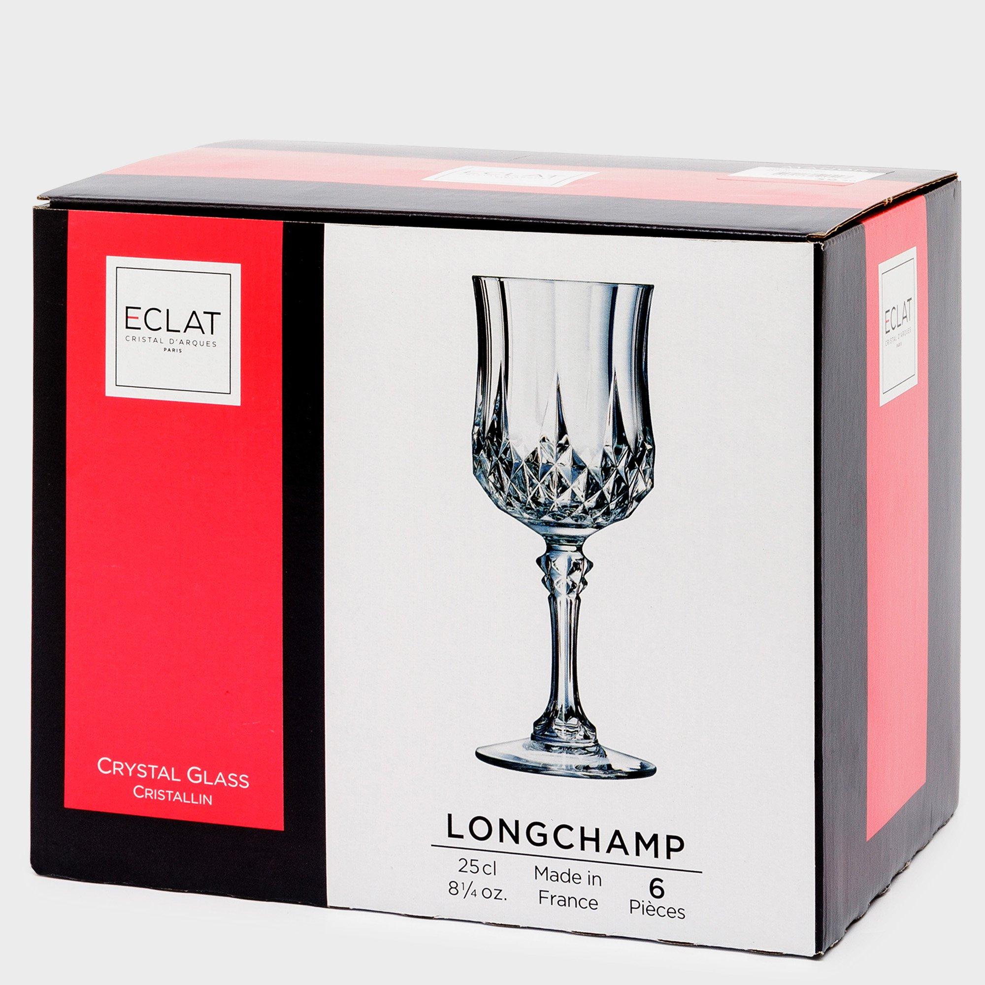 CRISTAL D'ARQUES Verres à vin rouge, 6 pièces Longchamp 