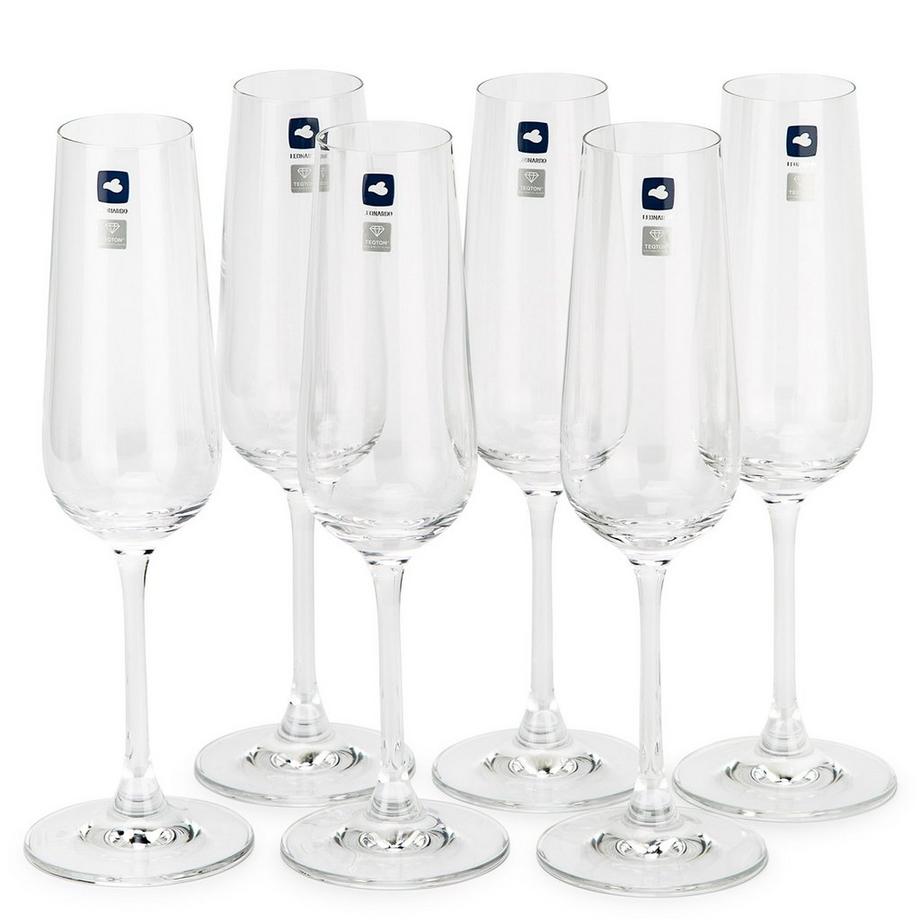 Flûtes à champagne, 6 pièces