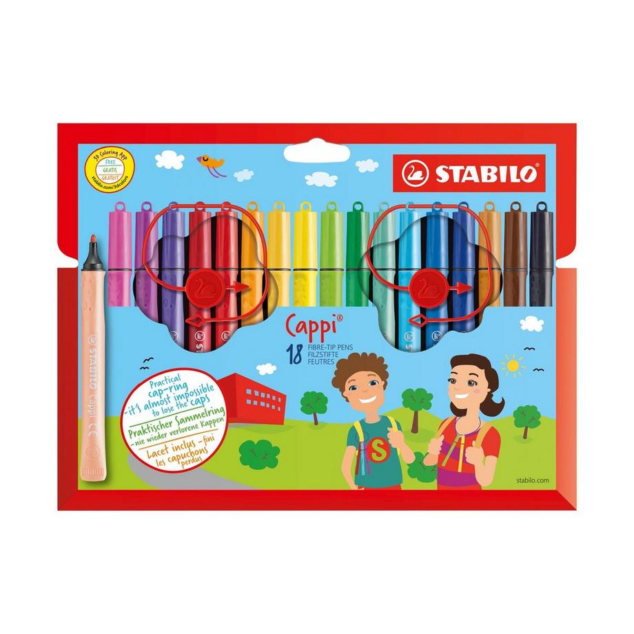 STABILO Set de stylos feutre Cappi 