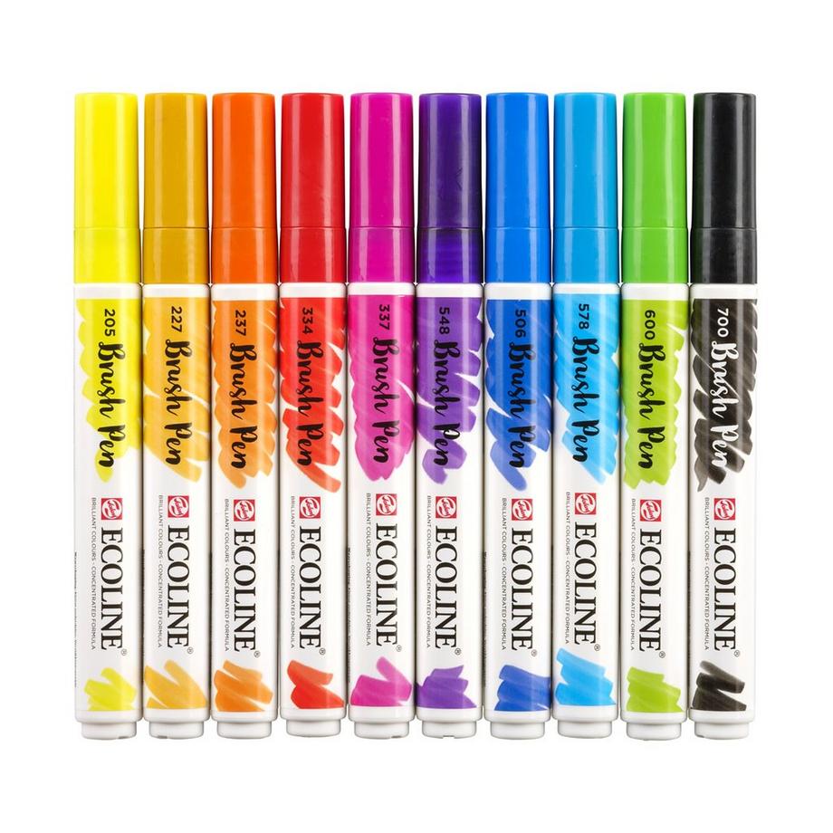 Talens Penne con punta a pennello Ecoline 