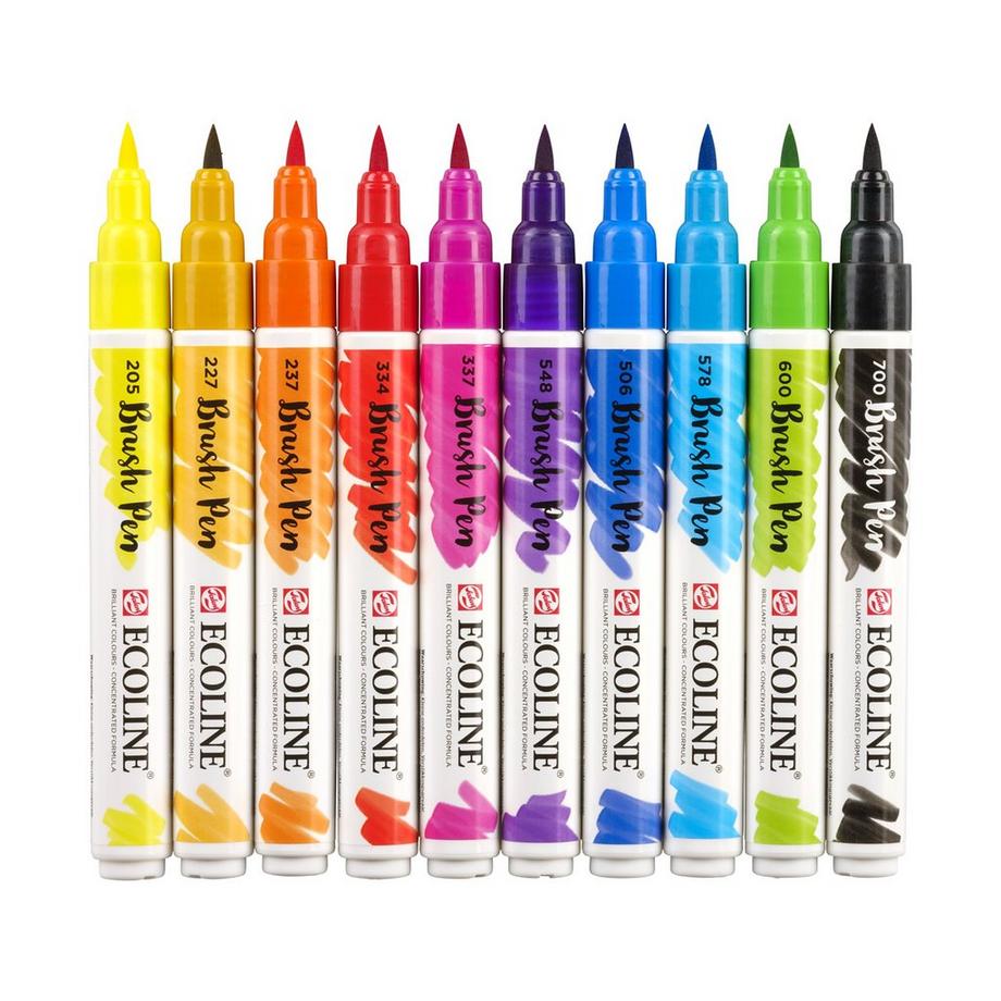 Talens Penne con punta a pennello Ecoline 