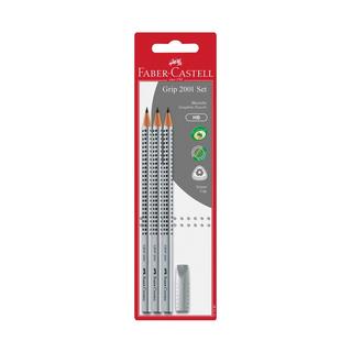 Faber-Castell Crayons Crayon graphite Grip 2001 HB 3x +1 gomme 