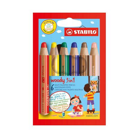 STABILO Crayons de couleur Woody 3in1 