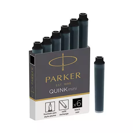 Parker Cartouches d'encre Quink Mini Black