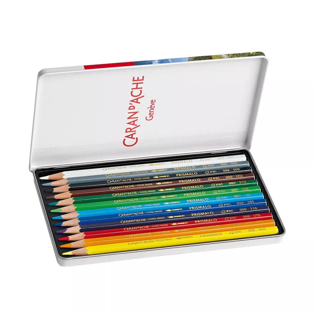 Caran d'Ache Prismalo Farbstifte Sort. 12 Stk-FSC