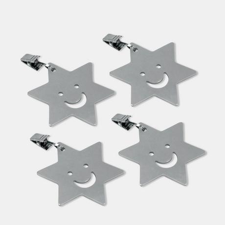 metaltex Pesi tendi tovaglie, 4 pezzi Stella 