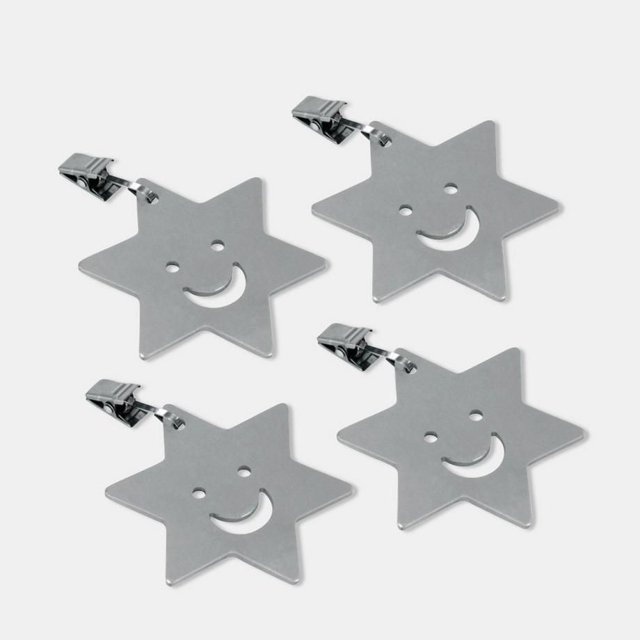 metaltex Tischtuchanhänger, 4 Stück Stern 