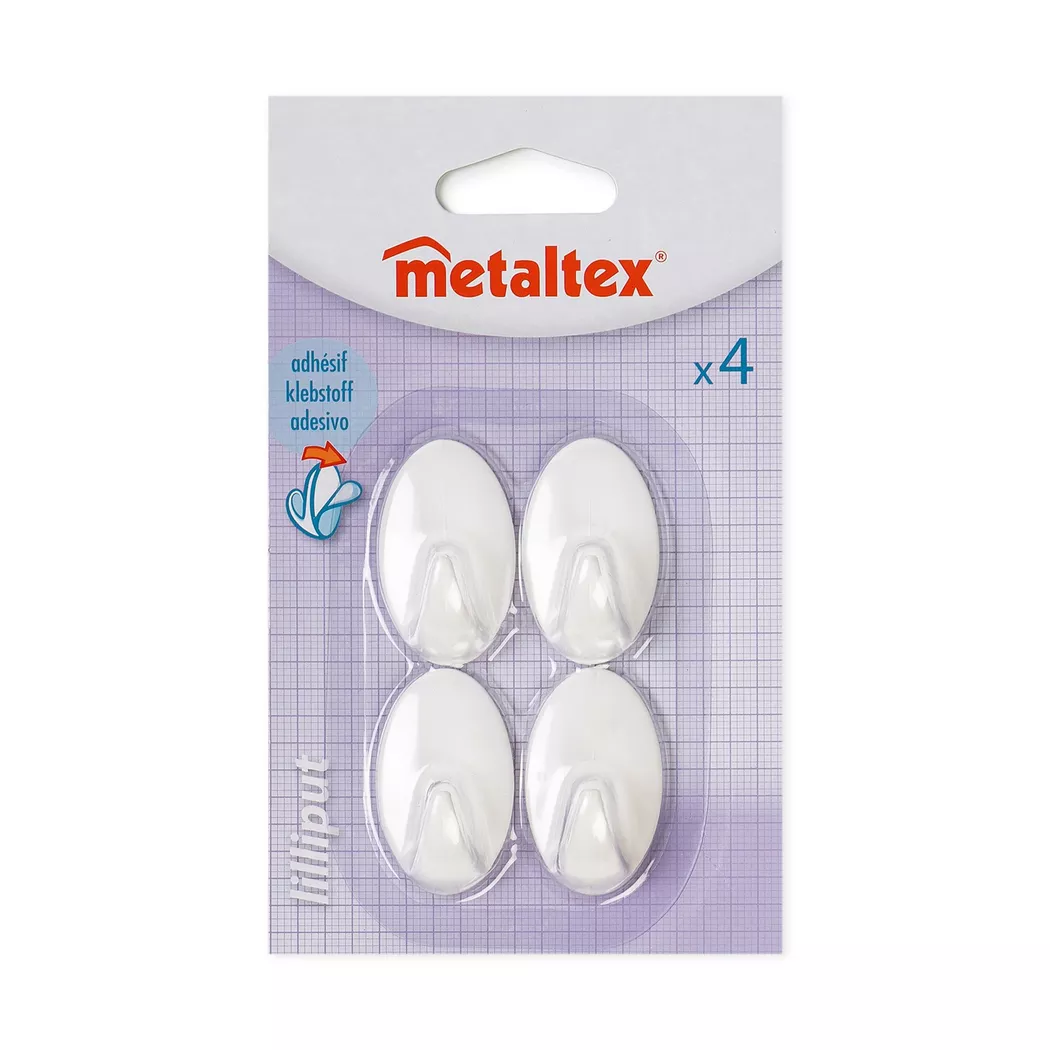 Metaltex - Selbstklebehaken, Weiss