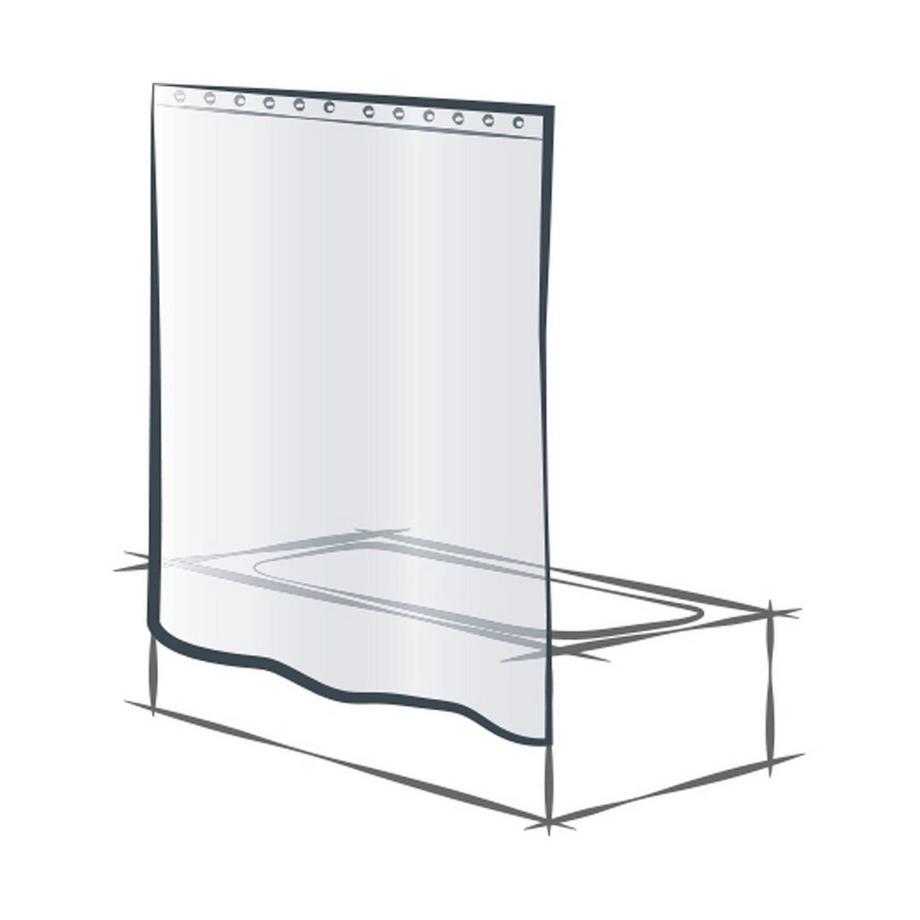 Manor Home Tenda per doccia Waffle 
