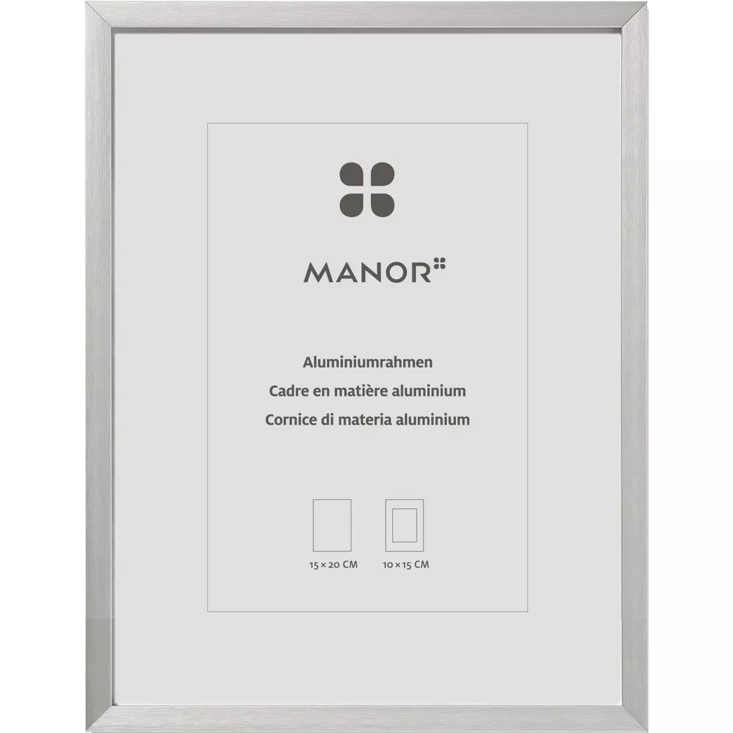 Manor Papeterie - Bilderrahmen, 10 x 15 cm, Silber 2