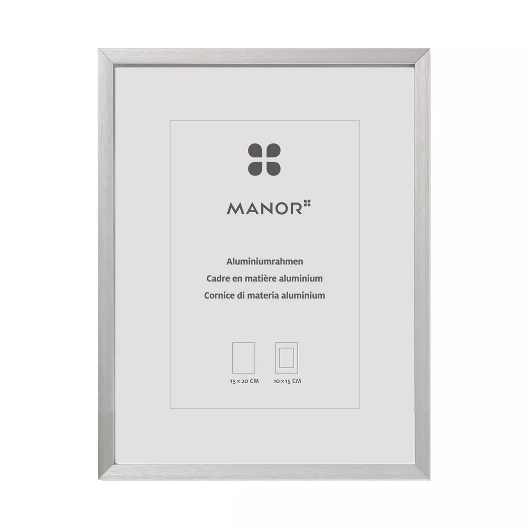Manor Papeterie - Bilderrahmen, 15X20CM, Silber