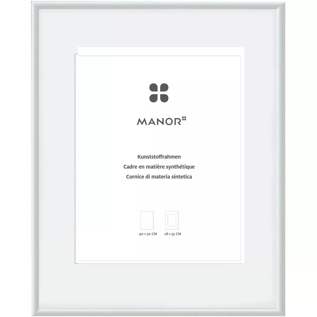 Manor Papeterie - Bilderrahmen, 40X50CM, Weiss