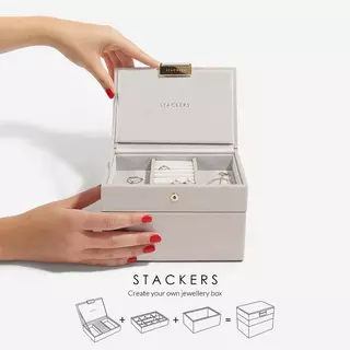 Stackers Boîte à bijoux compartiment avec couvercle Mini Sable