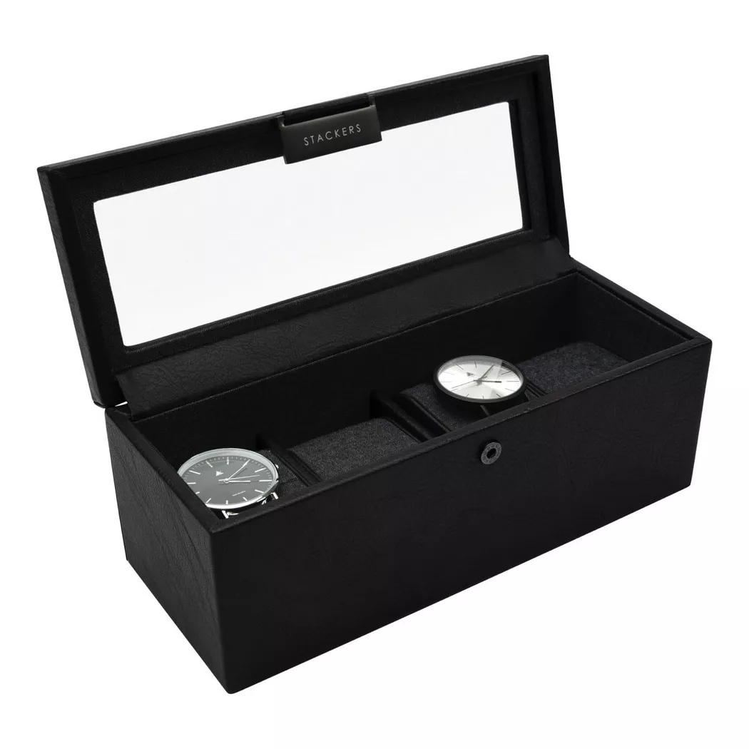 Stackers - Uhrenbox, 4 teilig, Small, Black