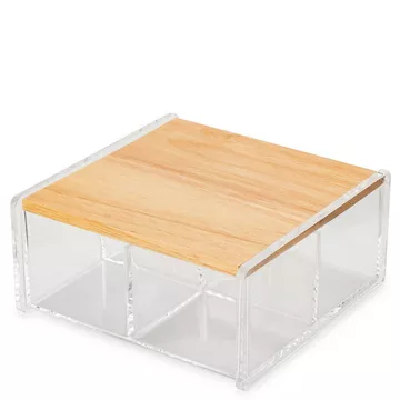 Boîte avec 4 compartiments et miroir