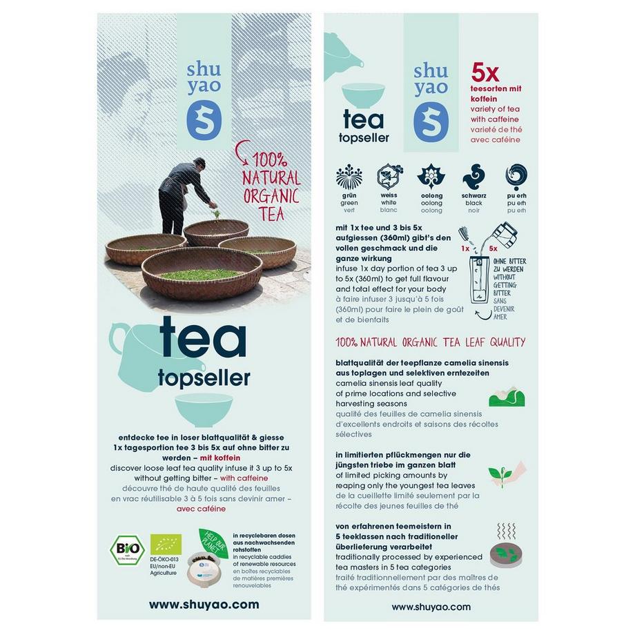 shuyao 5x2 Topseller Teeset, mit Koffein 
