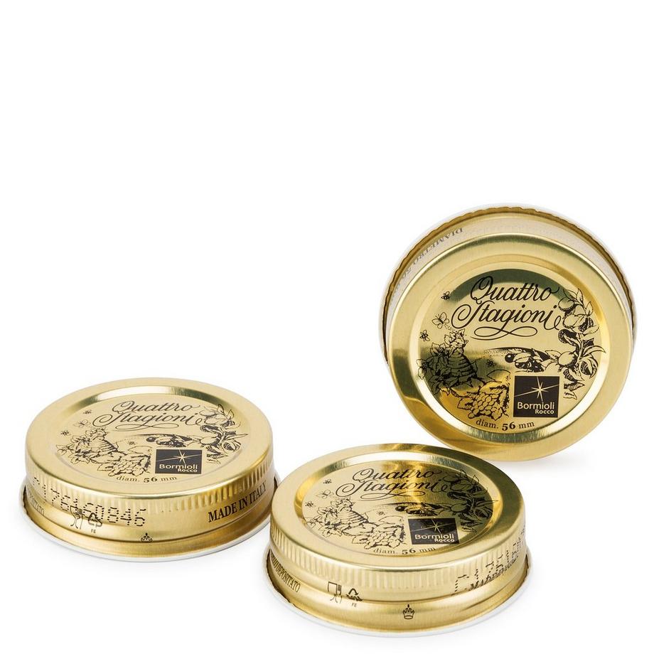 Bormioli Rocco Coperchio barattolo marmellata, 3 pezzi Quattro Stagioni 