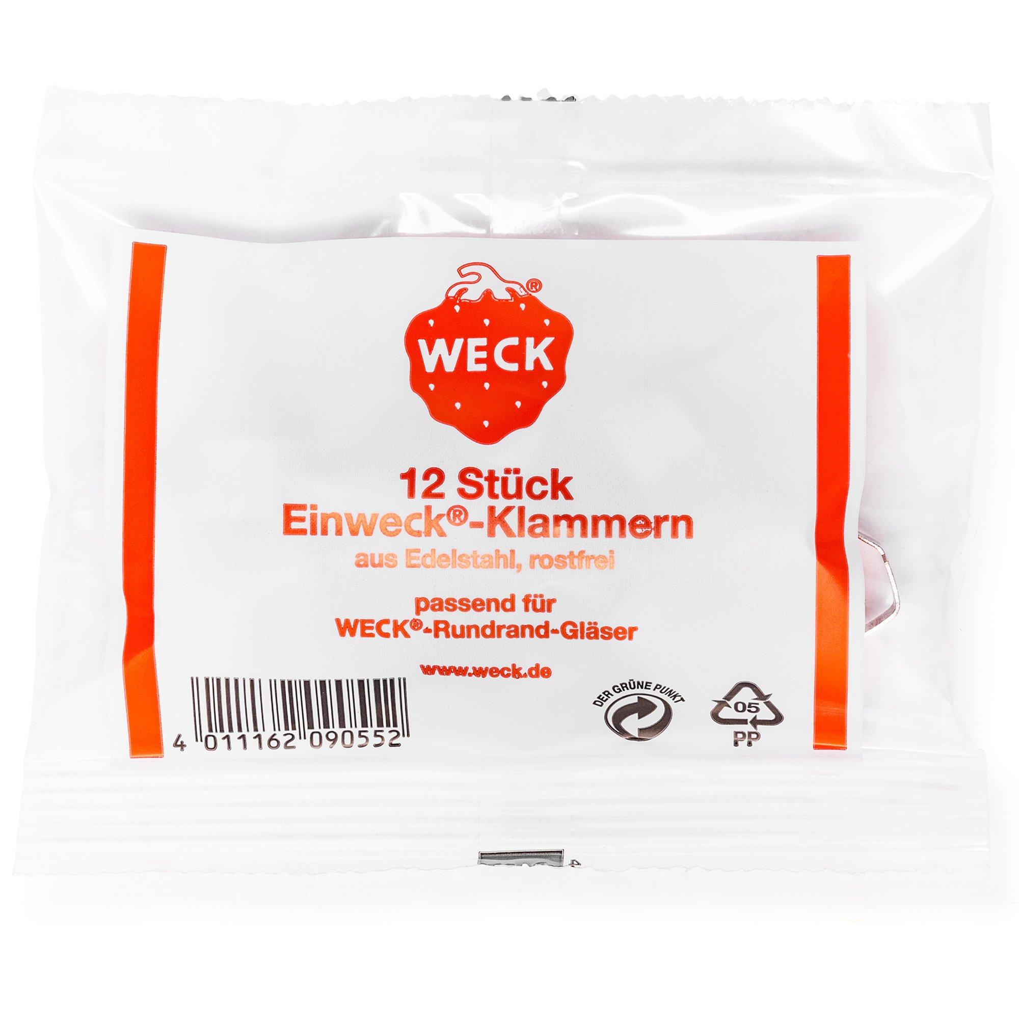 Image of WECK Deckelklammern, 12 Stück
