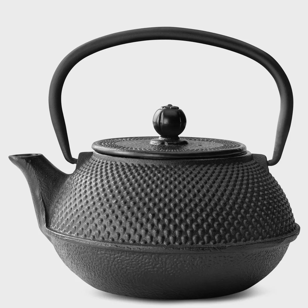 bredemeijer Teekanne, schwarz, Gusseisen, 0,8L, JANG