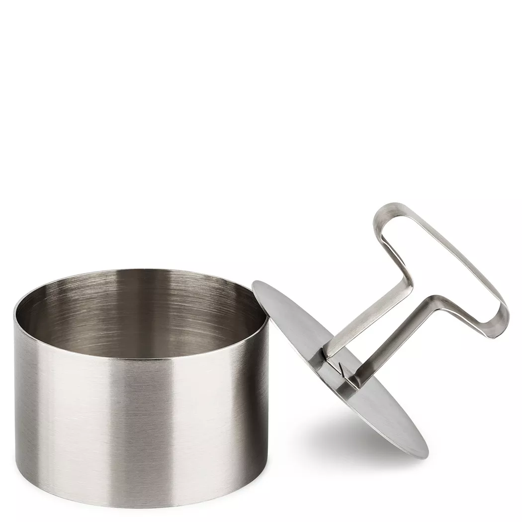 Schwarz - Speisering-Set, 9cm, Chrom