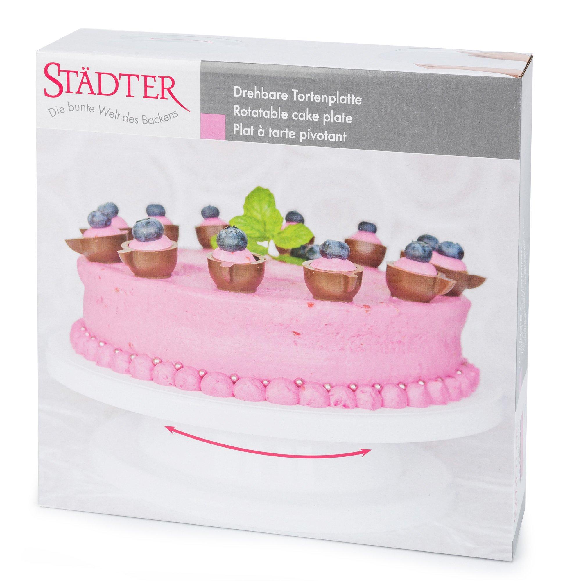 Piatto Girevole Per Torte 27 Cm Nero Con Cuscinetti A Sfera - Rotondo Per Decorazione E Pasticceria
