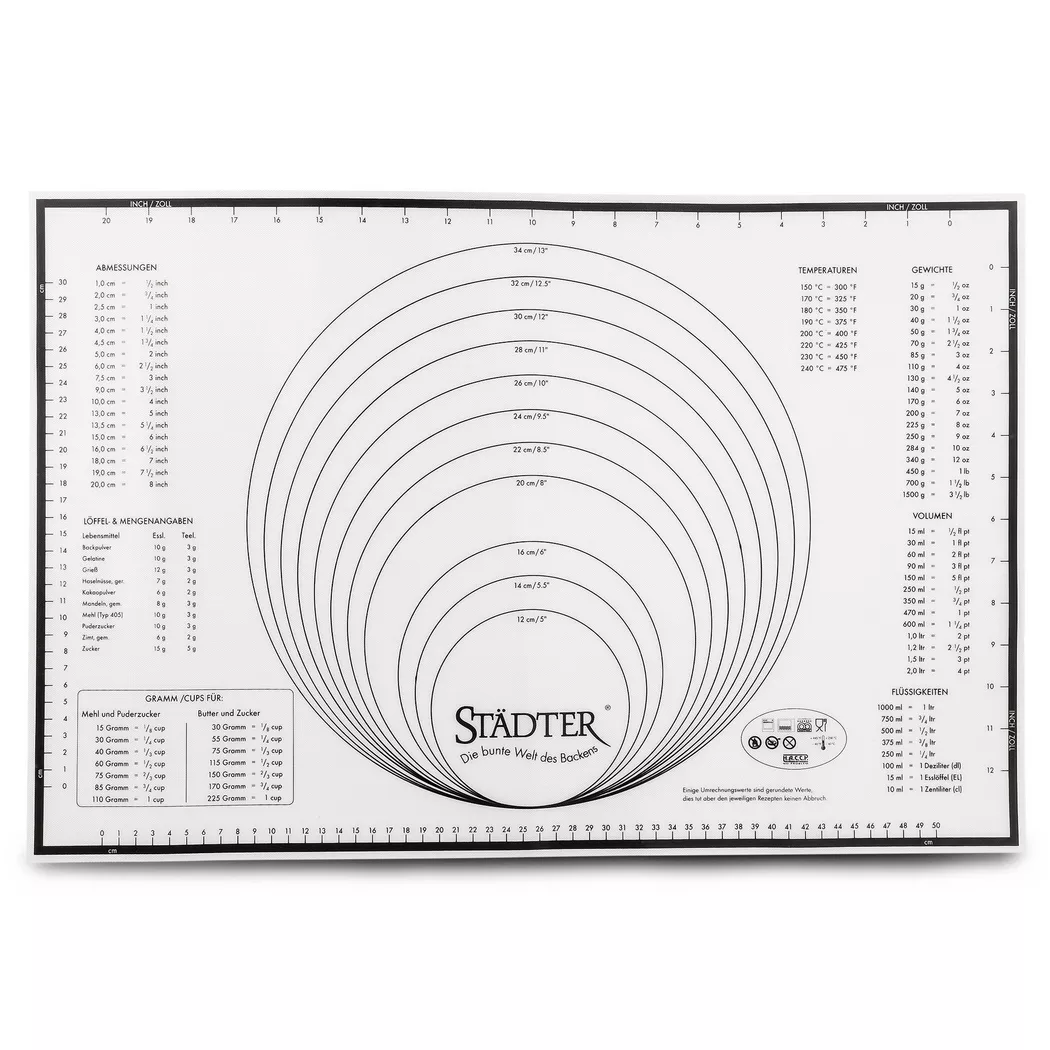 Städter - Backmatte, 40 x 60 cm, Weiss