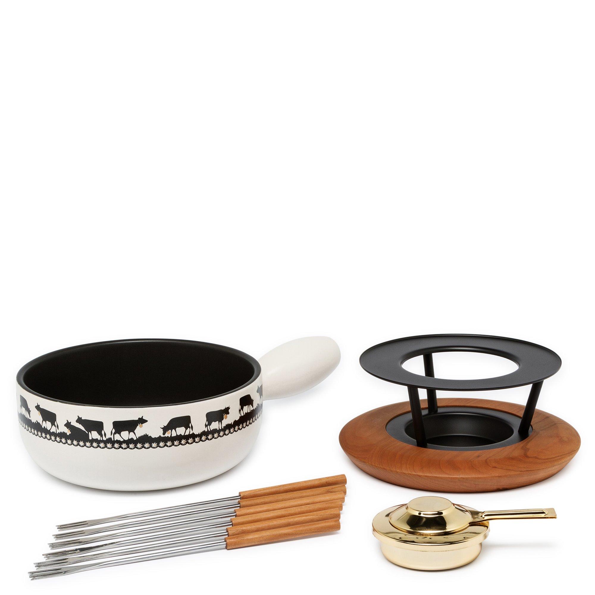 KUHN RIKON Service à fondue au fromage Sonnaille en or 