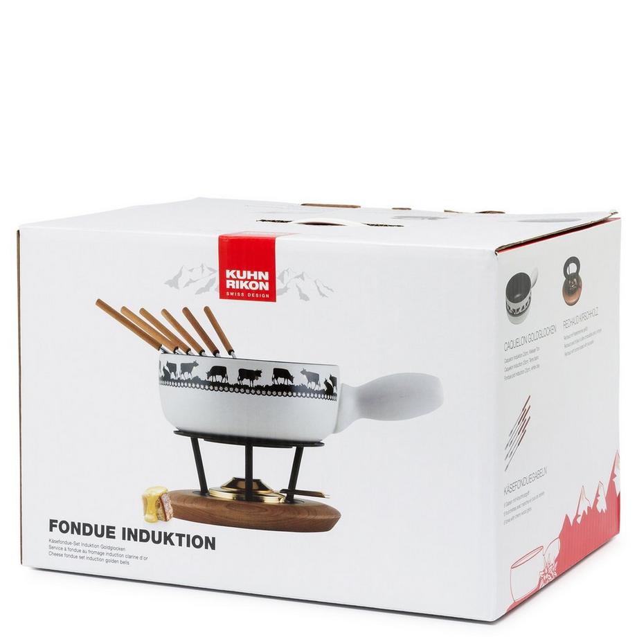 KUHN RIKON Set per fondue formaggio Campanaccio in oro 