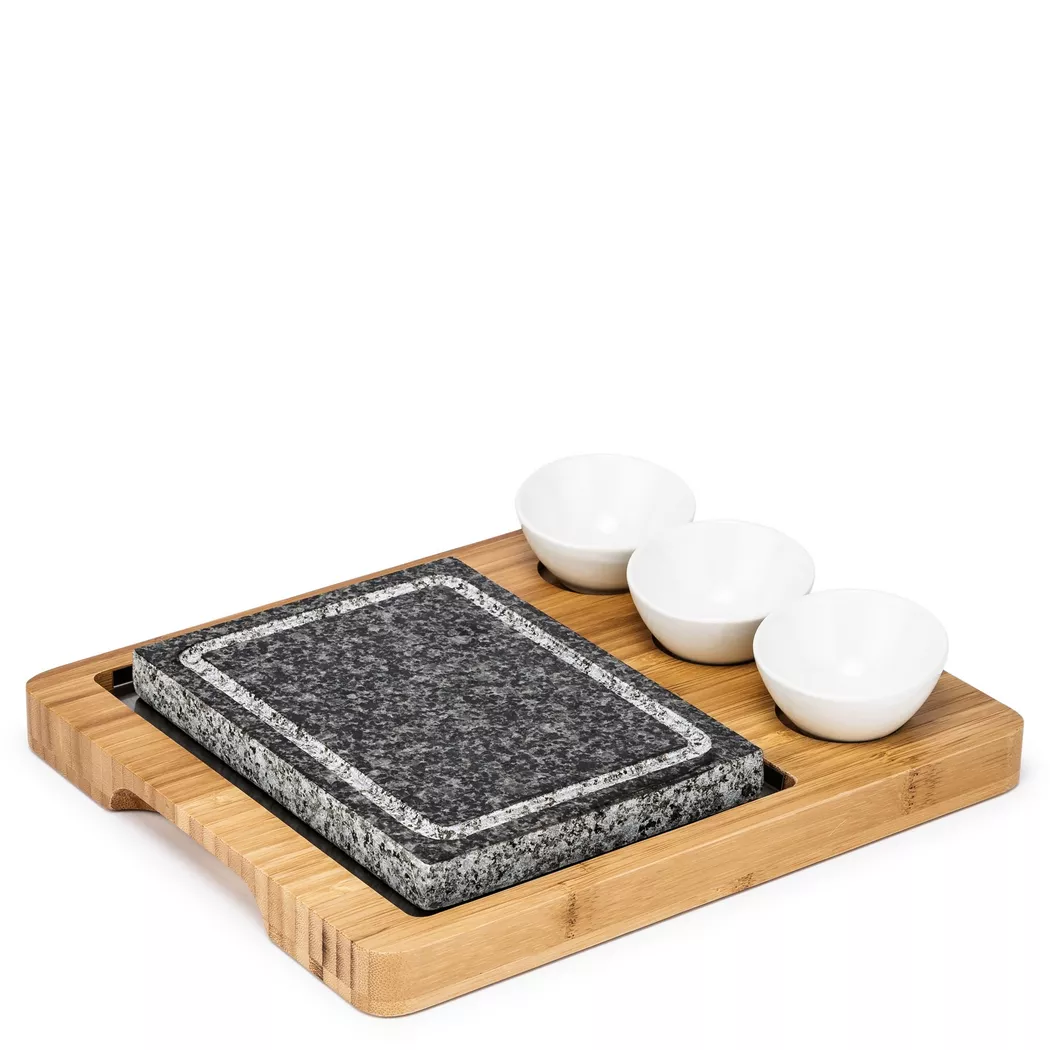 Nouvel - Hotstone-Set, 25 x 30 cm, Grau