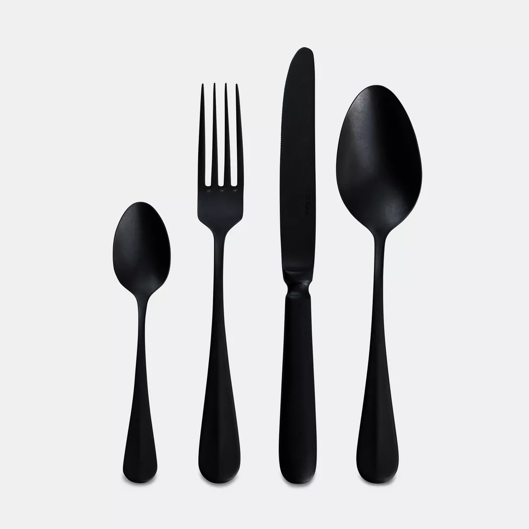 Sola - Set de couverts, 24 pièces, Black