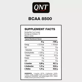 QNT BCAA 8500 Instant Powder, Lemo Polvere Power 