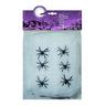 BOLAND HW Spinnwebe Fil Araignée 100 g avec 6 araignées Blanc