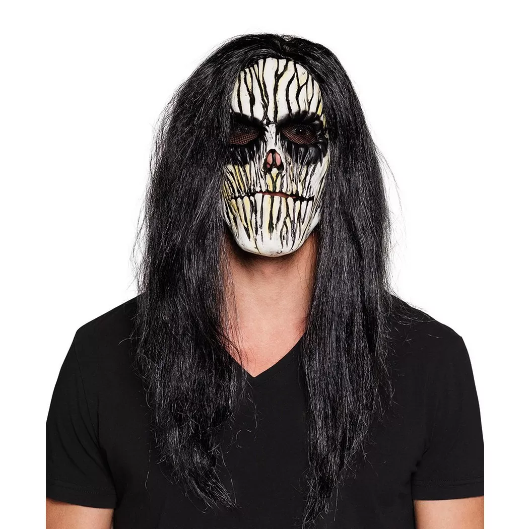 Boland - Latexmaske Voodoo für Männer, One Size, Black