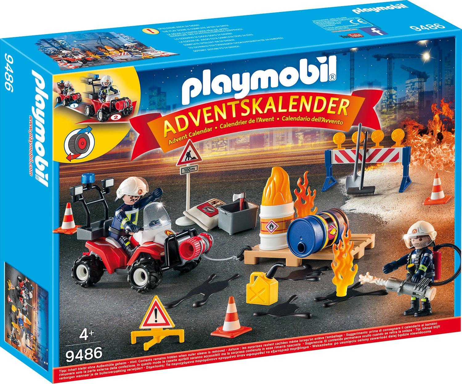 Playmobil  9486 Adventskalender "Feuerwehreinsatz auf der Baustelle" 