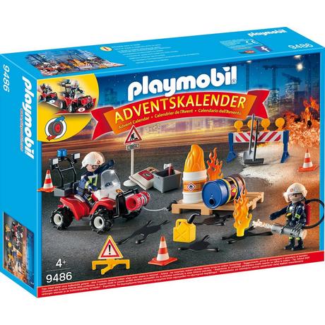 Playmobil  9486 Adventskalender "Feuerwehreinsatz auf der Baustelle" 