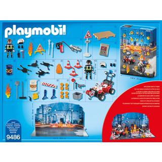Playmobil  9486 Calendrier de l'Avent  'Pompiers et incendie de chantier' 