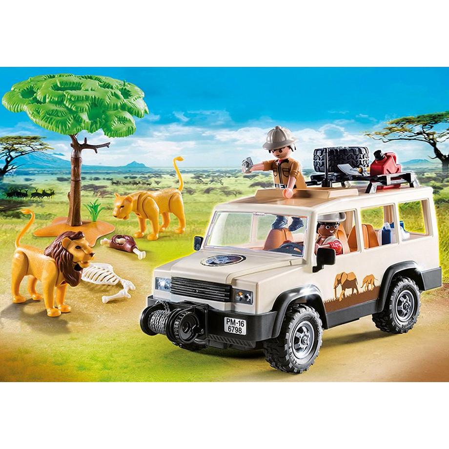 Playmobil  6798 Fuoristrada nella savana con  Leoni 