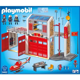 Playmobil  9462 Caserne de pompiers avec hélicoptère 