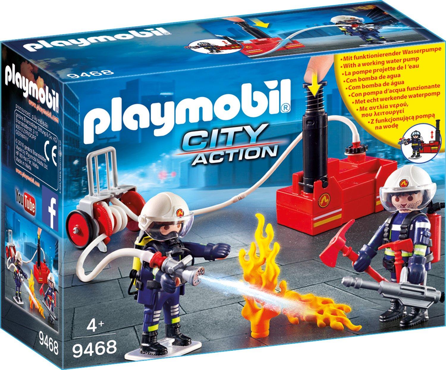 Playmobil  9468 Squadra dei Vigili del Fuoco con pompa d'acqua 