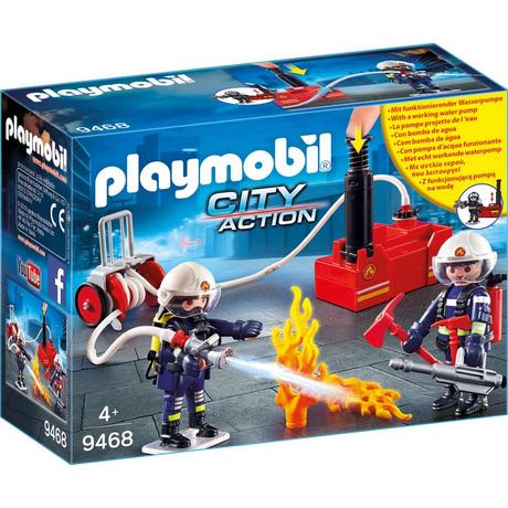 Playmobil  9468 Feuerwehrmänner mit Löschpumpe 