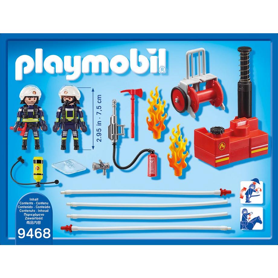 Playmobil  9468 Squadra dei Vigili del Fuoco con pompa d'acqua 