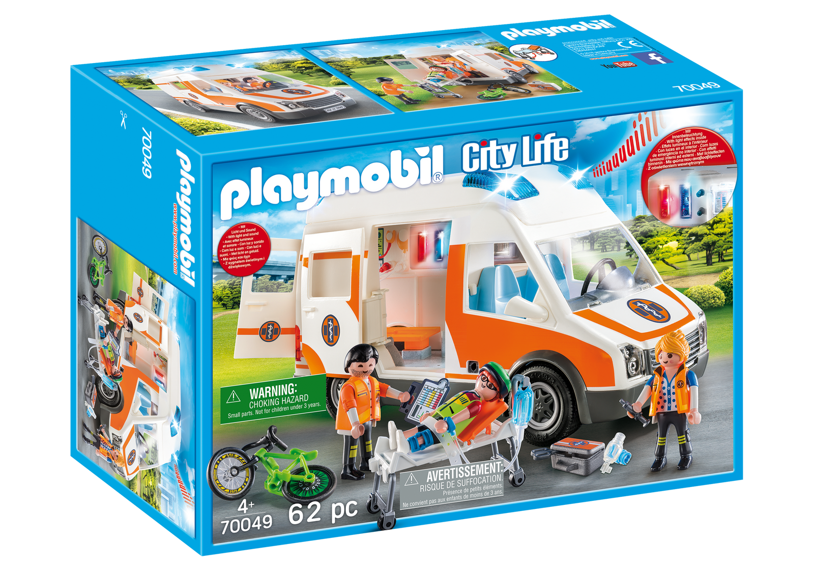 Image of Playmobil 70049 Rettungswagen mit Licht und Sound