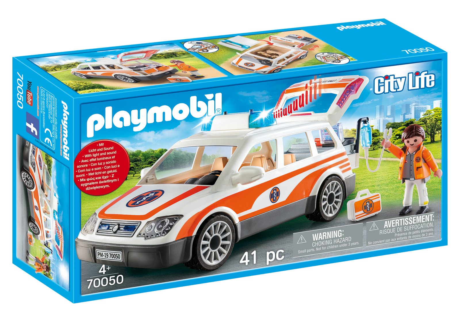 Playmobil  70050 Notarzt-PKW mit Licht und Sound 