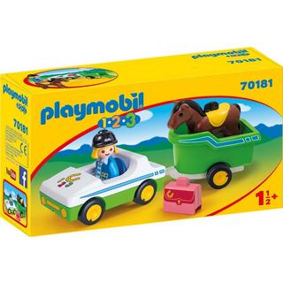 Playmobil  70181 Cavalière avec voiture et remorque 
