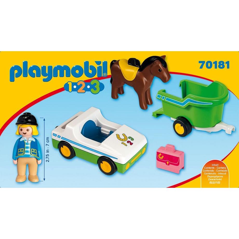 Playmobil  70181 Cavalière avec voiture et remorque 