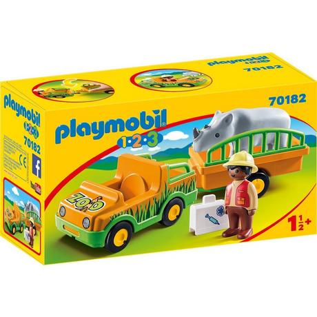 Playmobil  70182 Zoofahrzeug mit Nashorn 