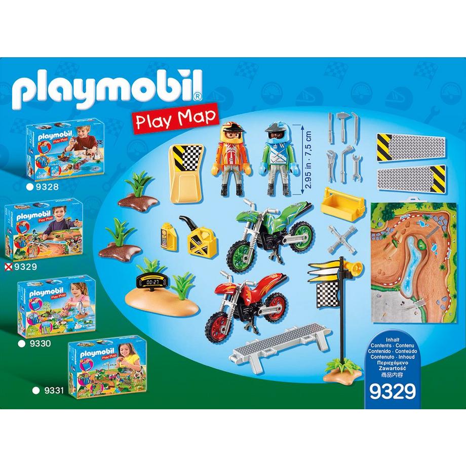 Playmobil  9329 Play Map Motocross 