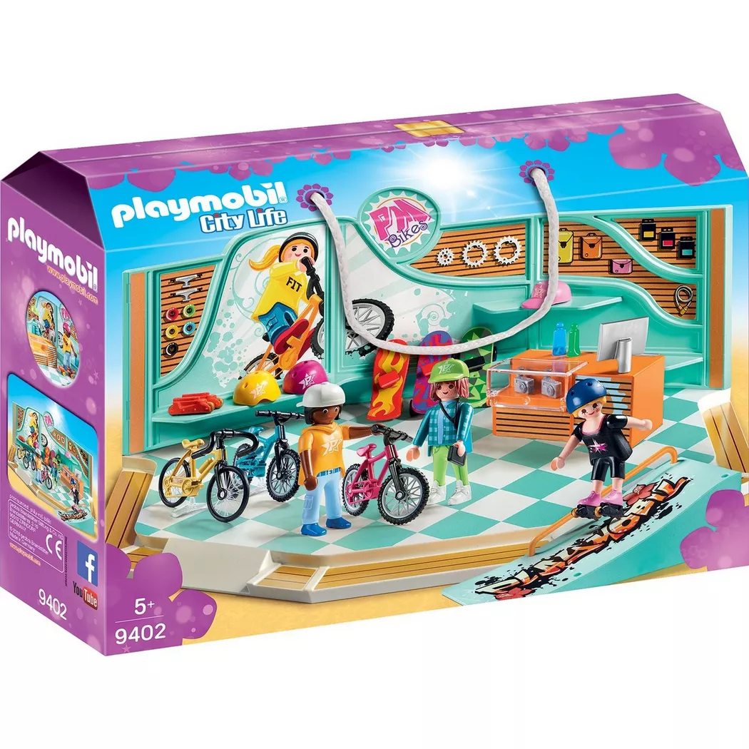 Playmobil - 9402 Bike & Skate Shop, Multicolor