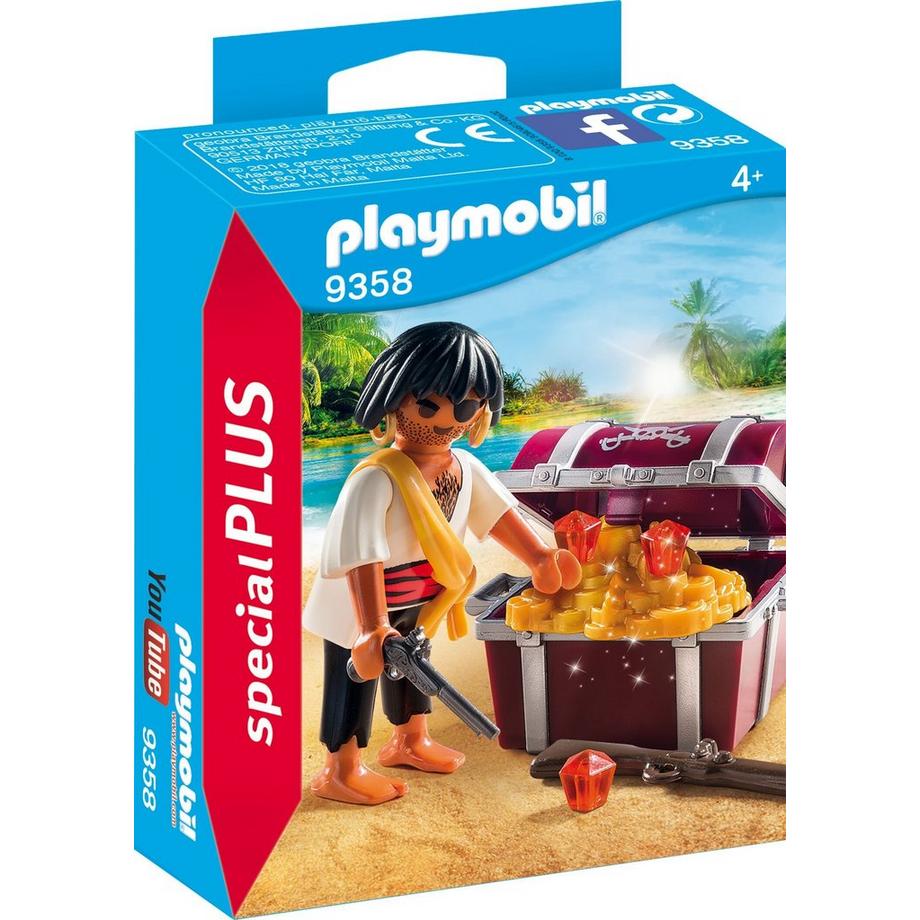 Playmobil  9358 Pirata con scrigno del tesoro 