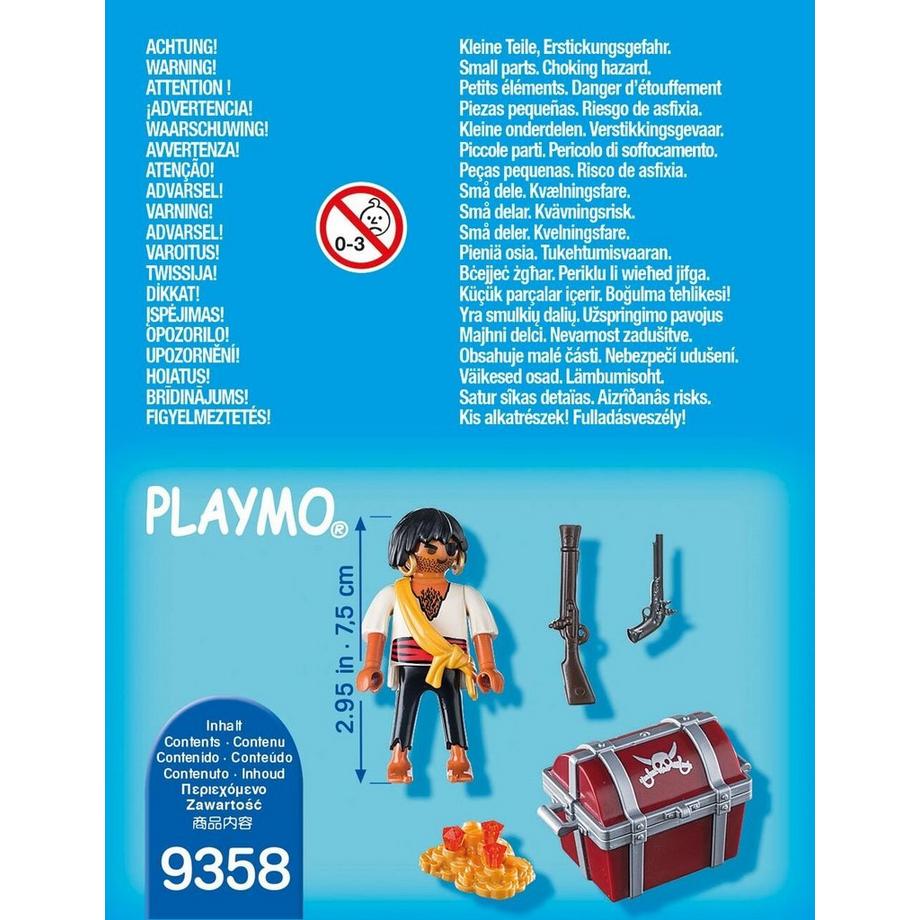 Playmobil  9358 Pirata con scrigno del tesoro 